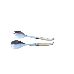 Laguiole Salad Server Set of 2 Pc 10" Mother Of Pearl Handles Made In France